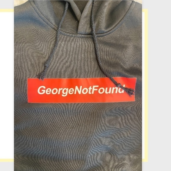 George NOT FOUND Black Hooded‎ Hoodie Sweatshirt - Picture 3 of 6